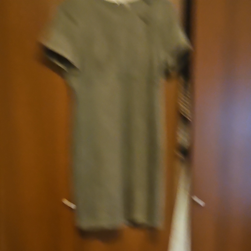 Olive Green Short Sleeve Dress